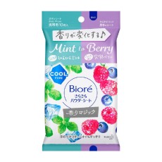 [카오]비오레 사라사라 파우더 시트 쿨 아이스민트/베리 10매입, 휴대용 데오드란트