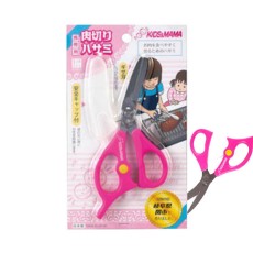 키즈앤마마 휴대용 고기 가위(핑크)